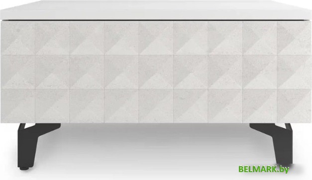Консольный стол Shtabe Simple 7001 эко (травертин/белый/черный) - фото2