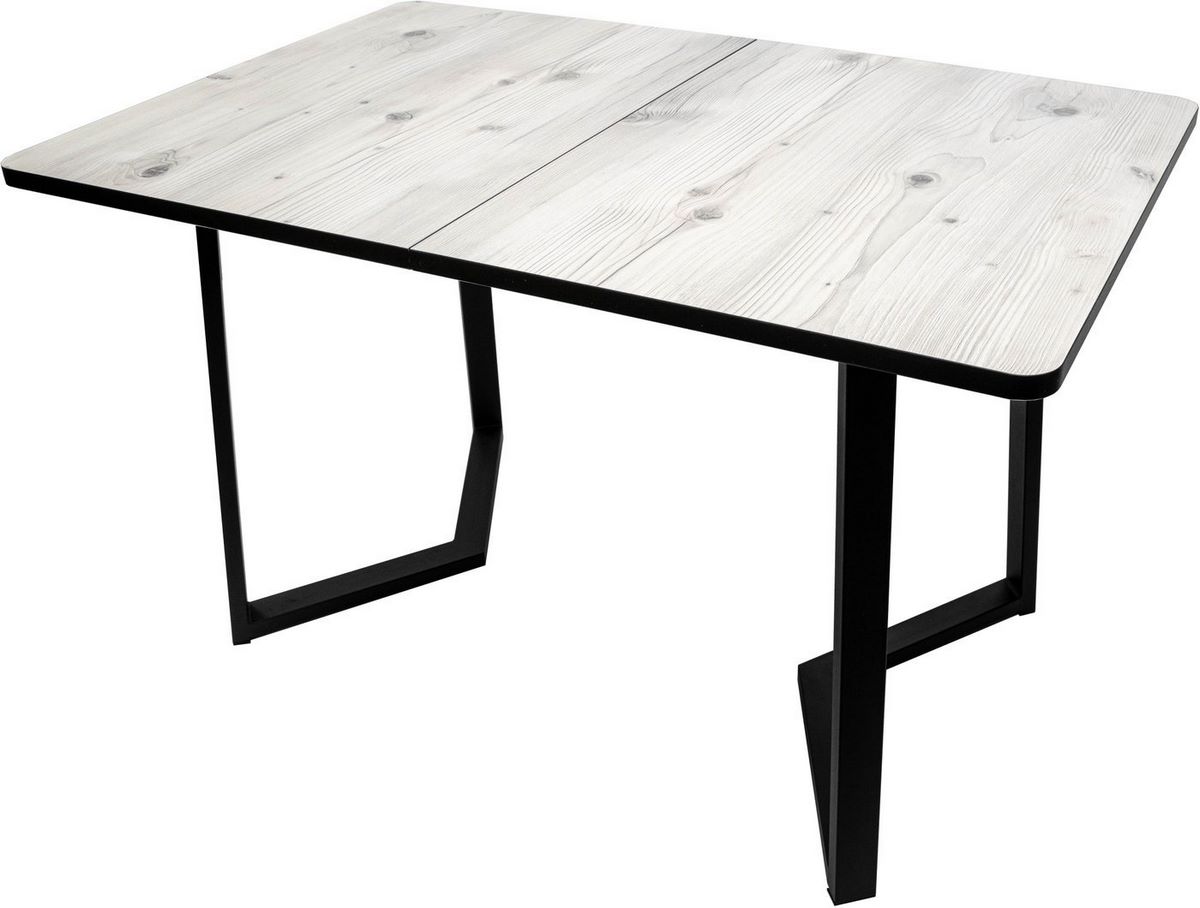 Кухонный стол ВВР Миллер (бискайская сосна/черный №5, пластик 120-160/80) - фото2