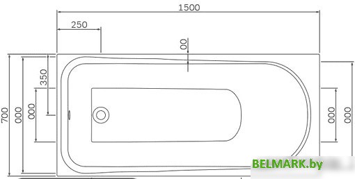 Ванна AM.PM W80A-150-070W-A 150x70 (с каркасом) - фото2