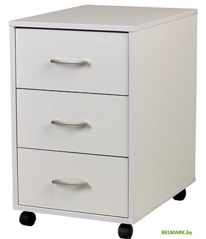 Тумба Polini Kids Mirum с ящиками на колесах 40x55 0002740.9 (белый) - фото