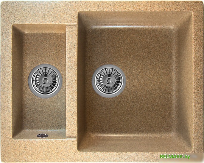 Кухонная мойка Berge BR-6150 (песочный матовый) - фото