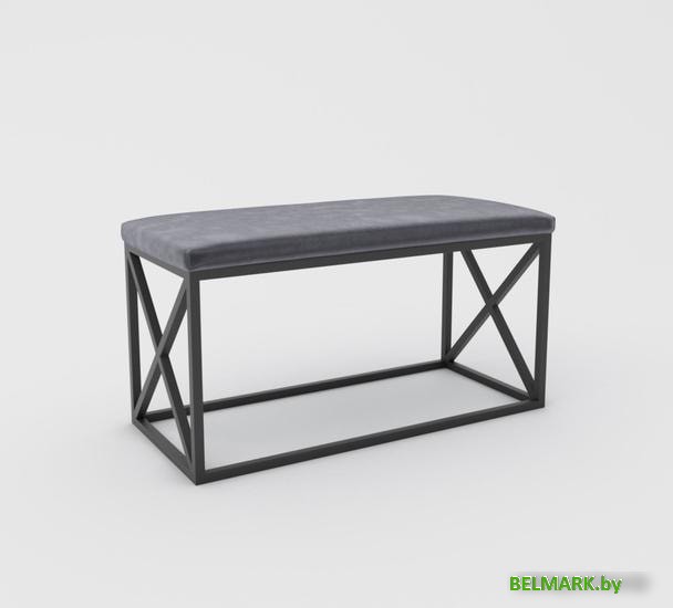 Банкетка Hype Mebel Куб (черный/серый) - фото