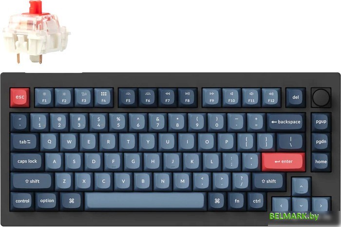 Клавиатура Keychron V1 Max RGB V1M-D1-RU (Gateron Jupiter Red) - фото