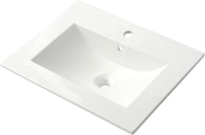 ЗОВ Тумба с умывальником Парма 60 P60LWP0MHMC1A-OL60 (белый/галифакс) - фото2