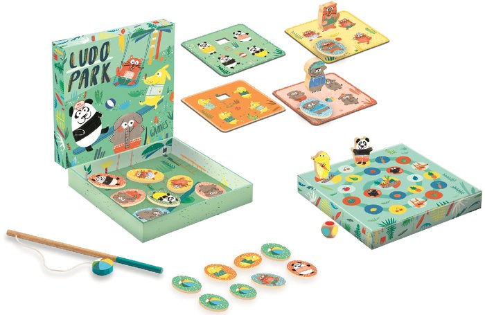 Развивающая игра Djeco Людопарк 4 в 1 01698 - фото