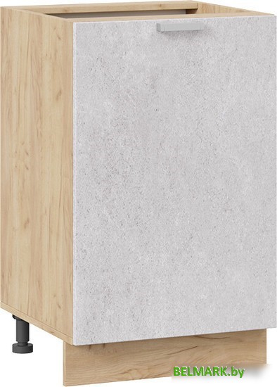 Шкаф напольный Трия Гранита 1Н5 (дуб крафт золотой/бетон снежный) - фото