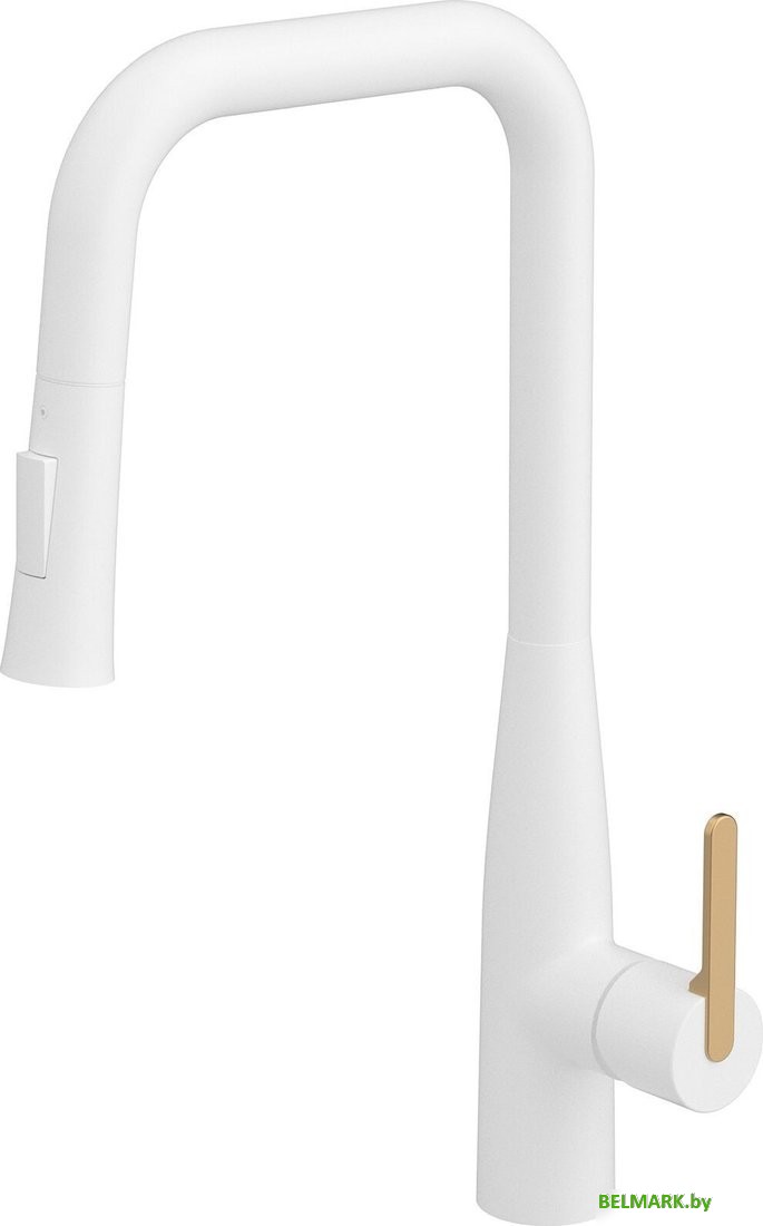 Смеситель Kaiser Claro 22144-4 (белый матовый/золото) - фото