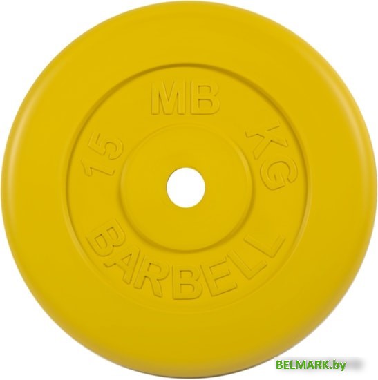 Диск MB Barbell Стандарт 31 мм (1x15 кг, желтый) - фото