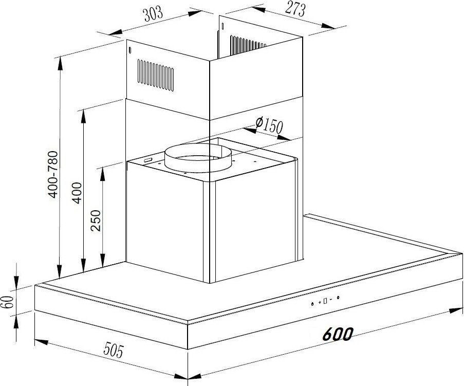 Кухонная вытяжка Schtoff S Plus 600 X (нержавеющая сталь) - фото2