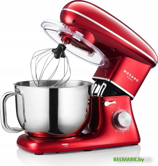Планетарный миксер Mozano Kitchen Machine ROB-01 (красный) - фото