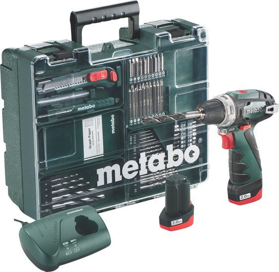 Дрель-шуруповерт Metabo PowerMaxx BS Basic Set [60008088] - фото