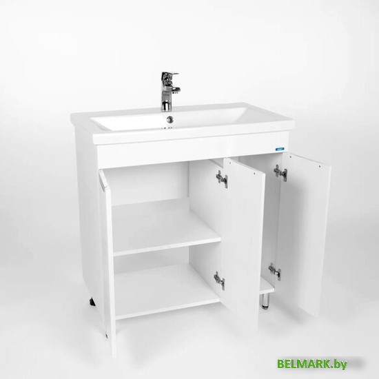 Viant Тумба Лима с умывальником Como 80 VLIM80CO-T3ST + S-UM-COM80/1-w - фото2