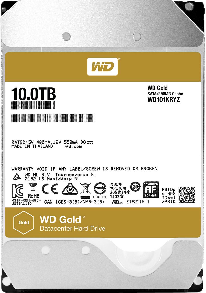 Жесткий диск WD Gold 10TB [WD101KRYZ] - фото
