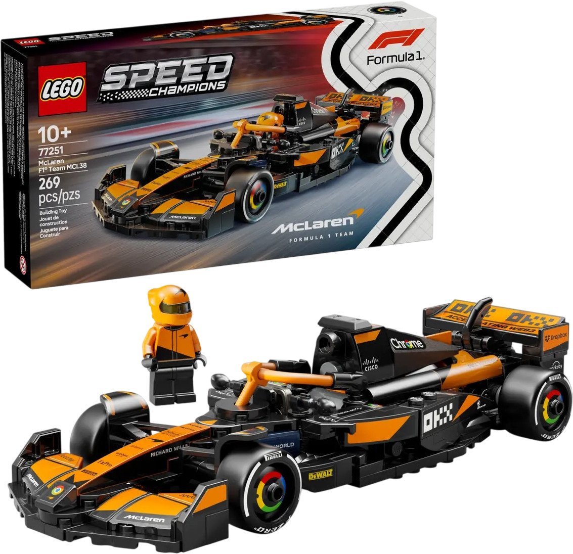 Конструктор LEGO Speed Champions 77251 Гоночный автомобиль McLaren F1 Team MCL38 - фото