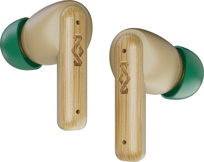 Наушники Marley Little Bird TWS (бежевый/зеленый) - фото