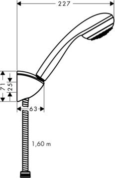 Душевой гарнитур Hansgrohe Crometta 85 1jet [27577000] - фото2