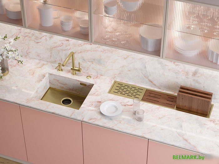 Кухонная мойка Omoikiri Kasen 54-16-INT-GM (вороненая сталь) - фото2