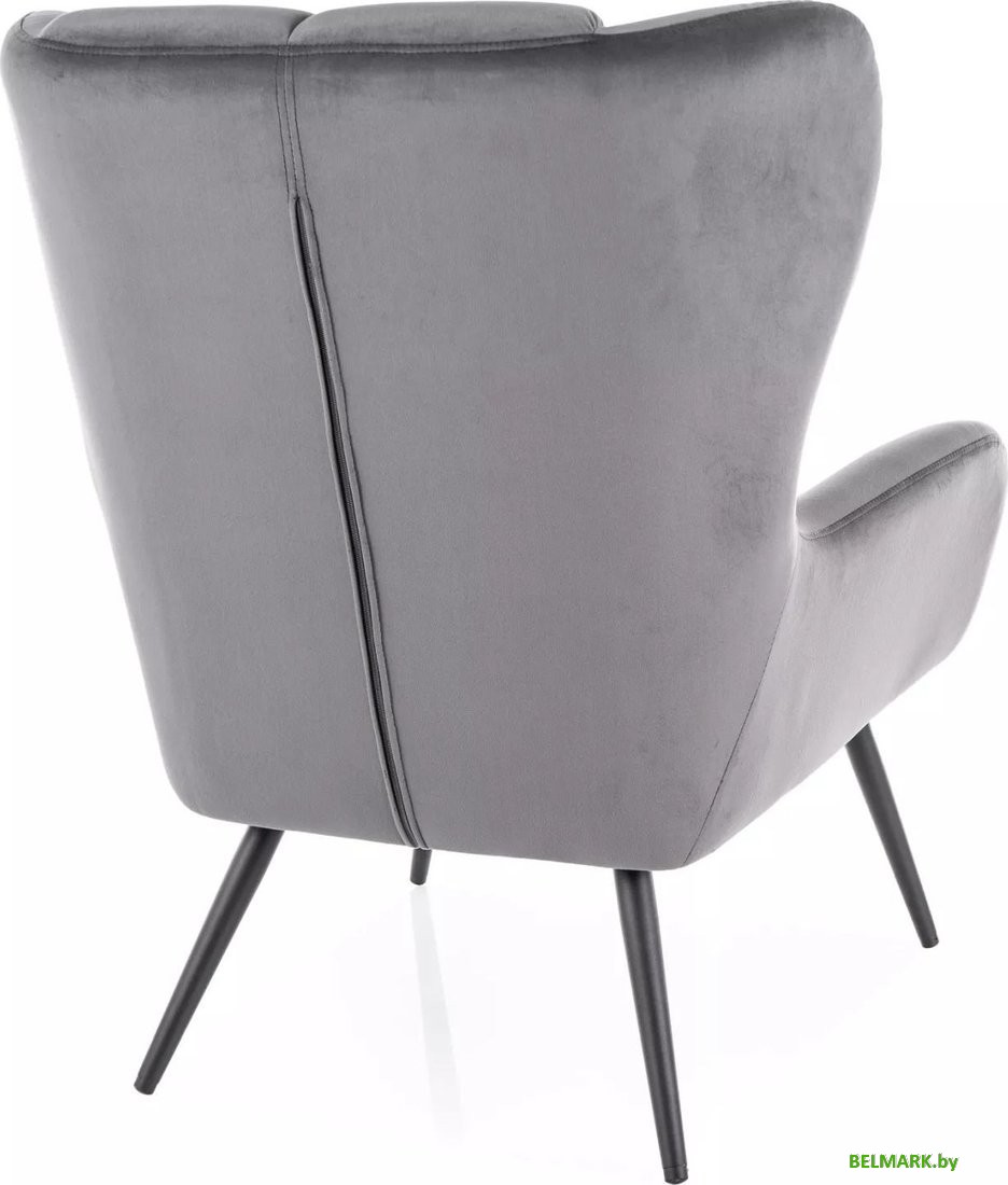 Интерьерное кресло Signal Louis Velvet 14 (серый/черный) - фото2