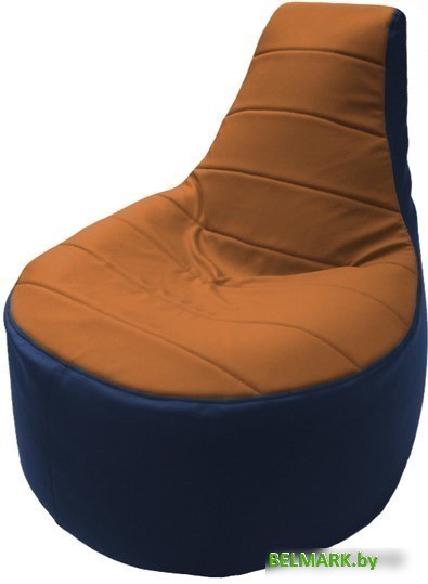 Кресло-мешок Flagman Трон Т1.3-15 (оранжевый/синий) - фото