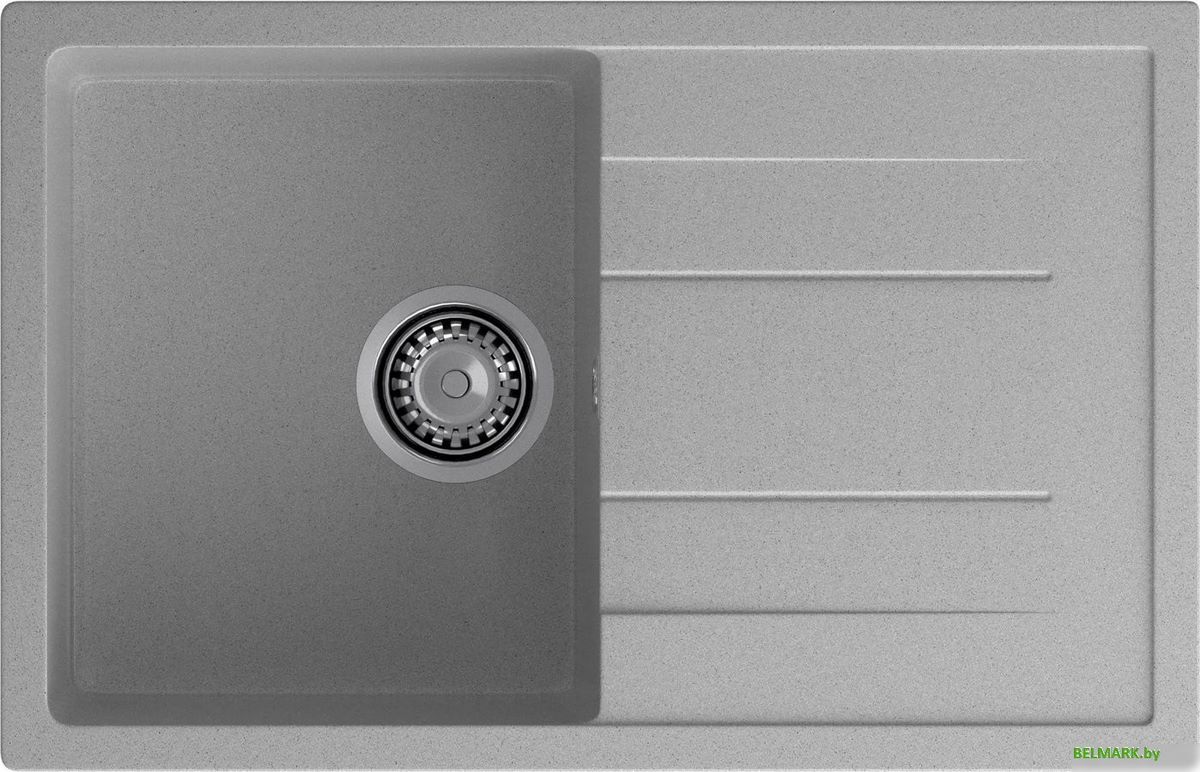 Кухонная мойка GranFest Quadro 780L (серый) - фото