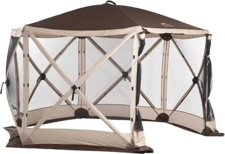 Кемпинговая палатка Wild Land Hub screen house 600 920003-0004-0024.SET (коричнево-бежевый, со стенками) - фото2