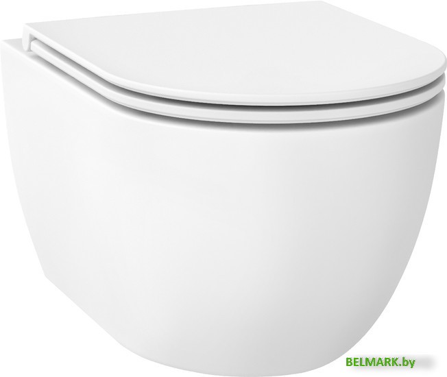 Унитаз подвесной Wellsee Chalice Perfection RimFree 182608001 (чаша, пневмокрышка, матовый белый) - фото