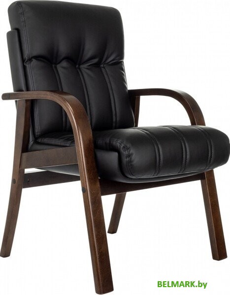 Офисный стул Бюрократ T-9932W-CF-Eco (черный, экокожа) - фото