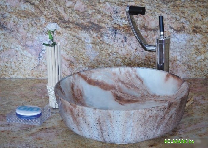 Умывальник Gid MNC499 (коричневый/белый) - фото