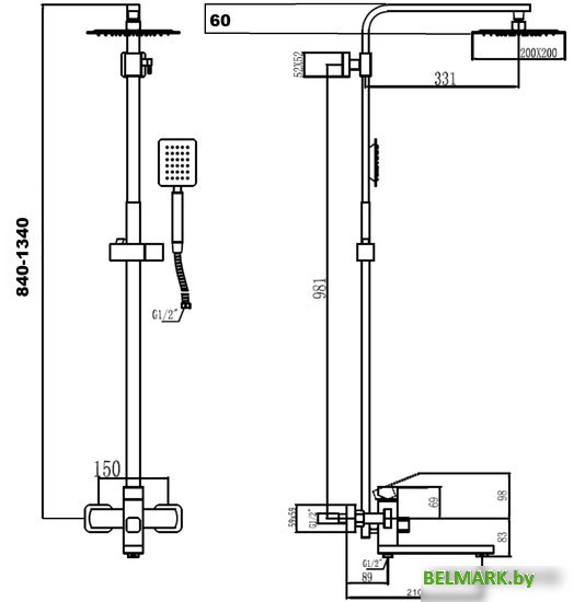 Душевая система Fmark FS8145-35 - фото2