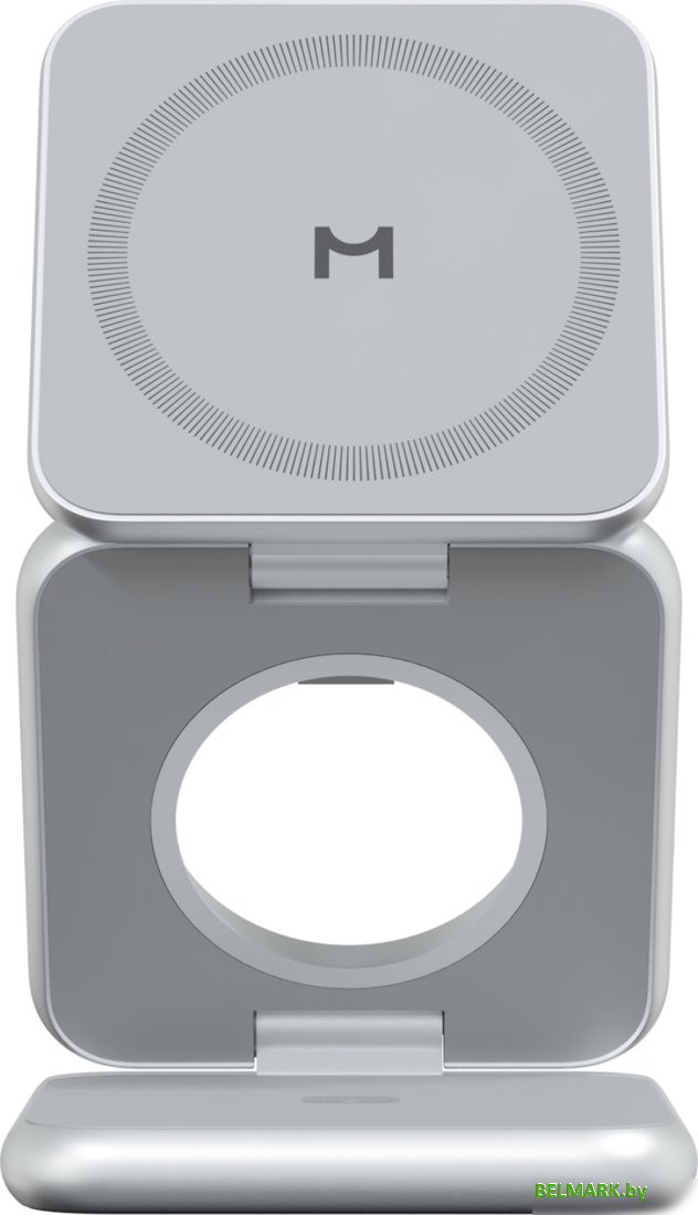 Беспроводное зарядное Magssory Fold Pro 3 в 1 WCH063 (серебристый) - фото2