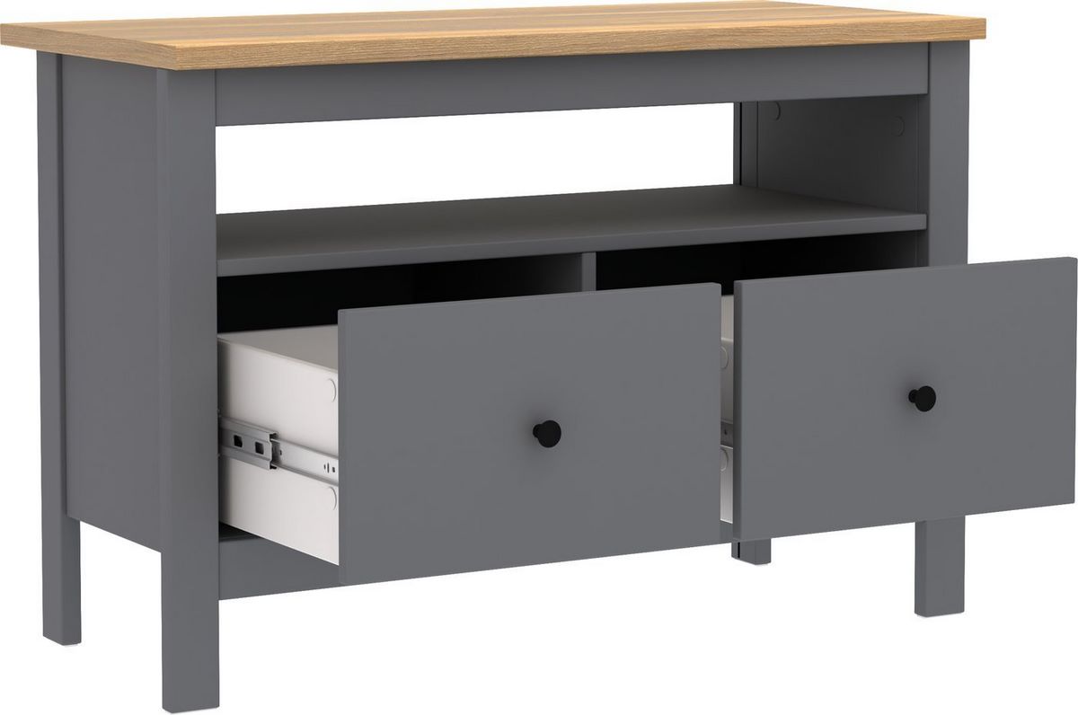 Тумба Mio Tesoro Сага 2 ящика 2.08.03.080.15 (серый/ясень) - фото2