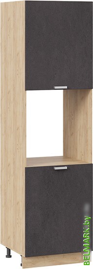 Шкаф-пенал Трия Гранита 1П6 (дуб крафт золотой/бетон графит) - фото