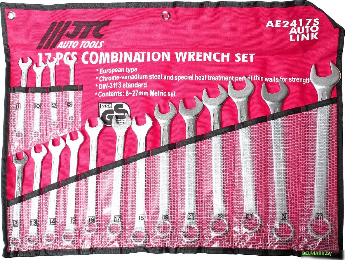 Набор ключей JTC JTC-AE2417S (17 предметов) - фото