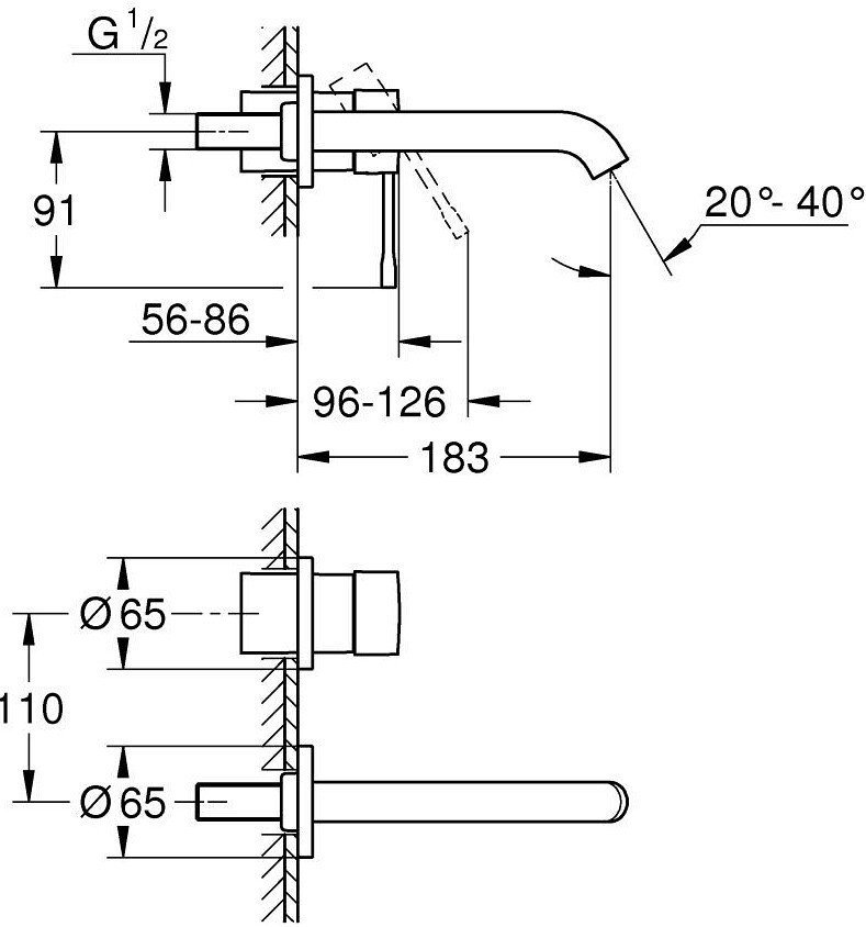 Смеситель Grohe Essence 29192GL1 - фото2