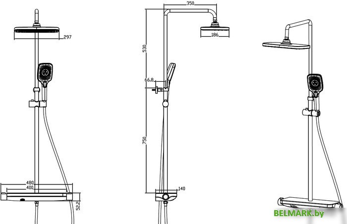 Душевая система Savol SK-H3445H - фото2