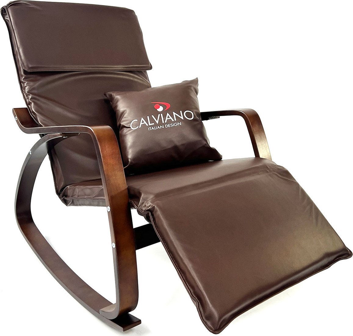 Кресло-качалка Calviano Comfort 1 (коричневый PU) - фото