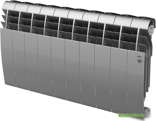 Биметаллический радиатор Royal Thermo BiLiner 350 Silver Satin (10 секций) - фото