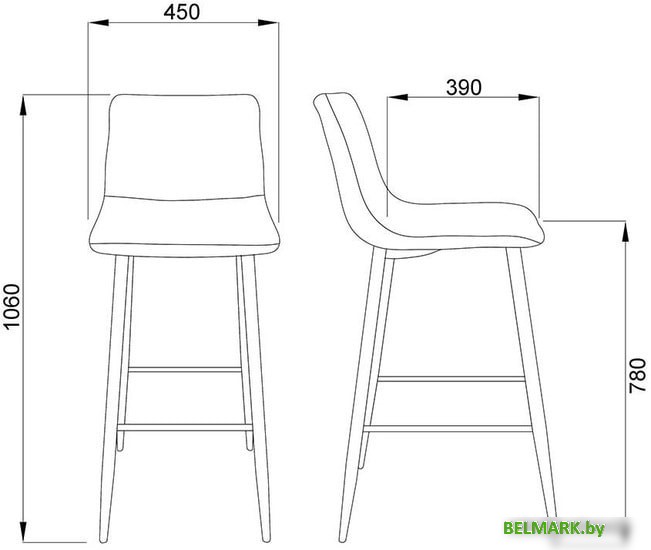 Стул AksHome Stella (синий велюр HLR64/черный) - фото2