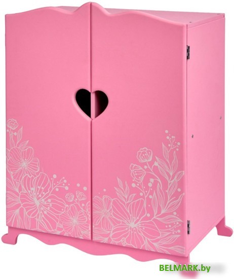 Шкаф для кукол Leader Toys Diamond Princess c дизайнерским цветочным принтом 72419 (розовый) - фото