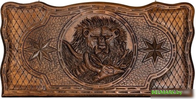 Шашки/нарды Mirzoyan Лев с Добычей am008 - фото