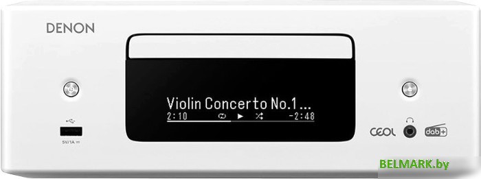Сетевой CD-ресивер Denon RCD-N12DAB (белый) - фото