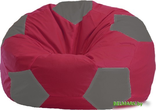 Кресло-мешок Flagman Мяч Стандарт М1.1-303 (бордовый/серый) - фото