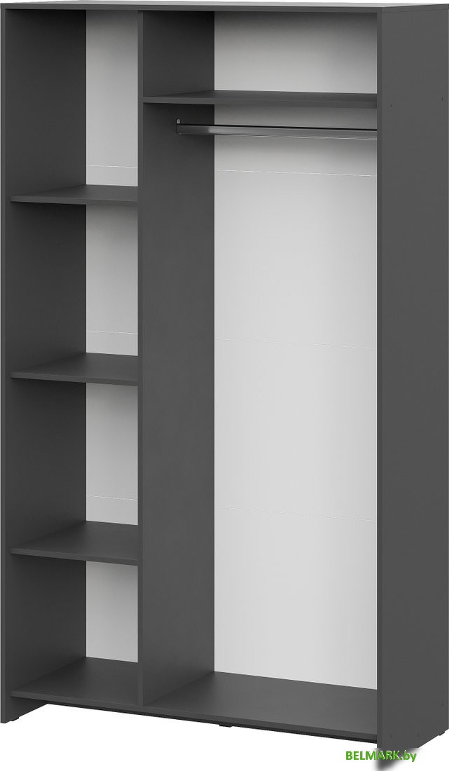 Шкаф распашной NN мебель МС Дольче К (графит/белый) - фото2