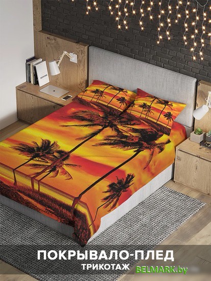 Покрывало JoyArty Пламенный пляж bcsl_12484 (220x235, 2 наволочки) - фото