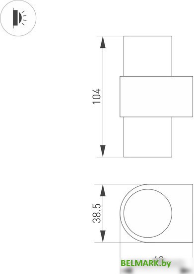 Бра Arlight SP-SPICY-WALL-MINI-TWIN-S104x39-2x3W Day4000 035561 - фото2