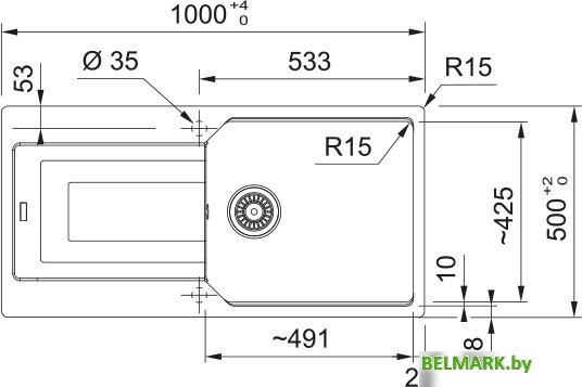 Кухонная мойка Franke Urban UBG 611-100 XL 114.0687.294 (матовый черный) - фото2