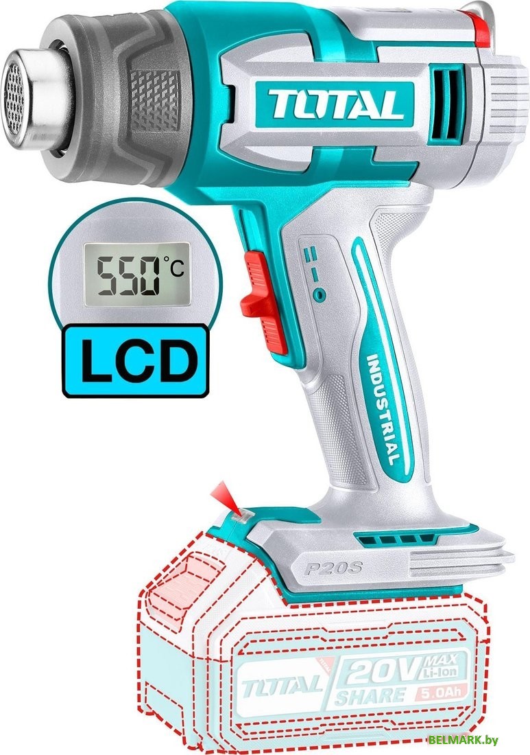 Промышленный фен Total TBLI20035 (с 1-им АКБ, кейс) - фото2