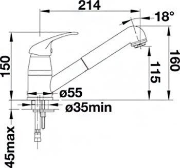 Смеситель Blanco Daras-S Silgranit (серый беж) - фото2