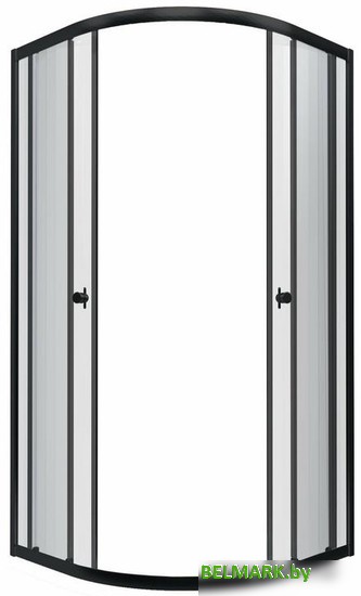 Душевой уголок Triton Альфа Блэк А1 90х90 без поддона (прозрачное стекло) - фото