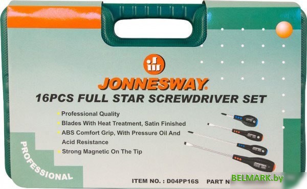 Набор отверток Jonnesway D04PP16S (16 предметов) - фото2